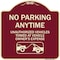 Signmission No Parking Anytime Unauthorized Vehicles Towed at Vehicle Owners Expense With Car, BU-1818-23764 A-DES-BU-1818-23764 - alternate 1